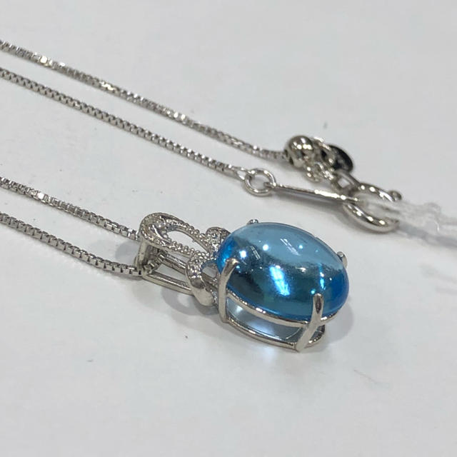 K18WG ブルートパーズ ダイヤモンド ネックレス | www.thestyledhouse