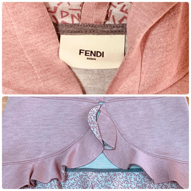 FENDI(フェンディ)の※専用※ フェンディ 10歳／130センチ相当 パーカー スモーキーピンク キッズ/ベビー/マタニティのキッズ服女の子用(90cm~)(ジャケット/上着)の商品写真