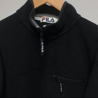 フィラ(FILA)のFILA フィラ フリース ブラック ビックシルエット ドロップショルダー (ブルゾン)