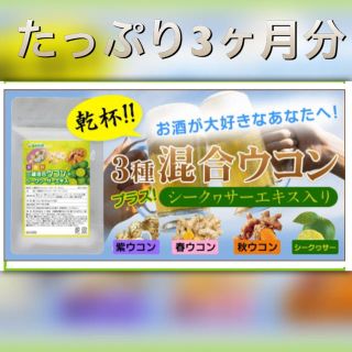 お酒が大好きな貴方へ 三種混合ウコン 3ヶ月分 さらに話題のシークァーサーも配合(その他)