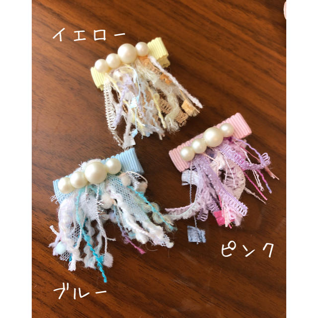 ヘアクリップ  ベビー (オーダー) ハンドメイドのキッズ/ベビー(ファッション雑貨)の商品写真