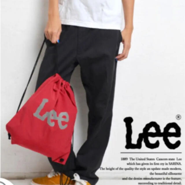 Lee(リー)の新品★Lee★ナップサック★レッド キッズ/ベビー/マタニティのこども用バッグ(リュックサック)の商品写真