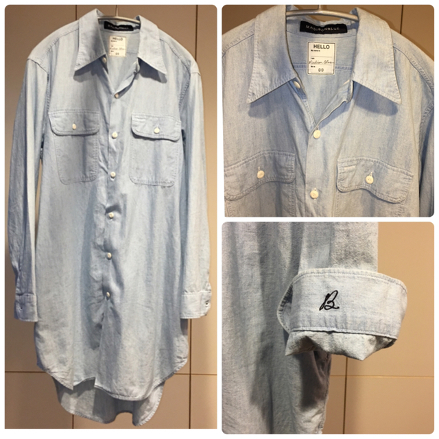 MADISONBLUE(マディソンブルー)のMADISON BLUE⭐️ CHAMBRAY HAMPTON LONG シャツ レディースのトップス(シャツ/ブラウス(長袖/七分))の商品写真