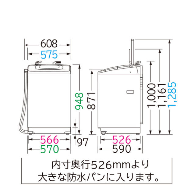 日立(ヒタチ)の洗濯機 新品未使用 8kg スマホ/家電/カメラの生活家電(洗濯機)の商品写真