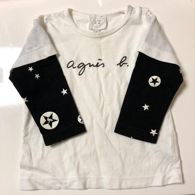 agnes b.(アニエスベー)のアニエス・ベーカットソー80センチ キッズ/ベビー/マタニティのベビー服(~85cm)(Ｔシャツ)の商品写真