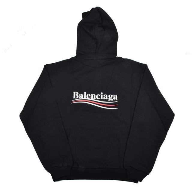 Ba - BALENCIAGA バレンシアガ ブラックロゴパーカー Sの通販 by