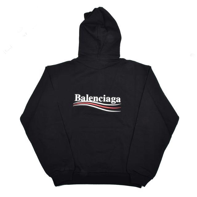 BALENCIAGA バレンシアガ ブラックロゴパーカー Ｓ