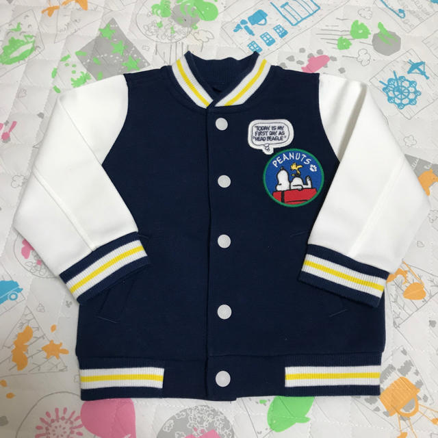 SNOOPY(スヌーピー)の【ぷーさん様専用】スヌーピー スタジャン ユニクロ 80 キッズ/ベビー/マタニティのベビー服(~85cm)(ジャケット/コート)の商品写真