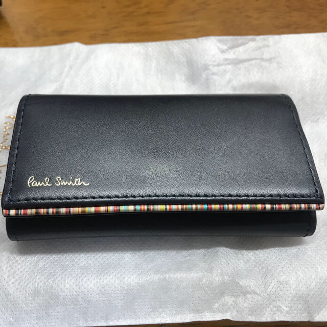 Paul Smith(ポールスミス)の【Paul Smith】ストライプポイント キーケース (ネイビー) 正規品 メンズのファッション小物(キーケース)の商品写真