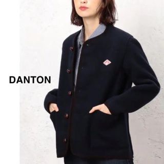 ダントン(DANTON)のダントン（DANTON）ウールモッサ ノーカラーブルゾン(ノーカラージャケット)