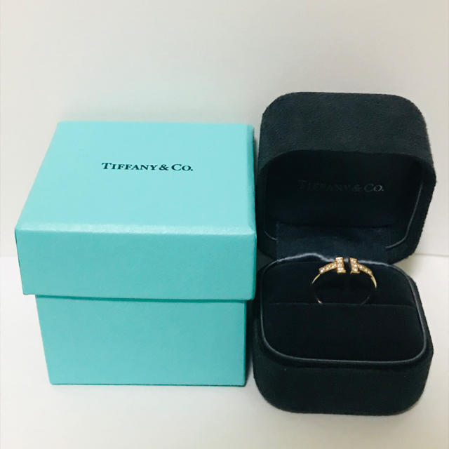 Tiffany & Co.(ティファニー)のTIFFANY&Co. ティファニー Tワイヤー リング 指輪 K18 10号 レディースのアクセサリー(リング(指輪))の商品写真