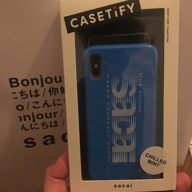 sacai(サカイ)のSacai iPhone X Blue exclusive Paris   スマホ/家電/カメラのスマホアクセサリー(iPhoneケース)の商品写真