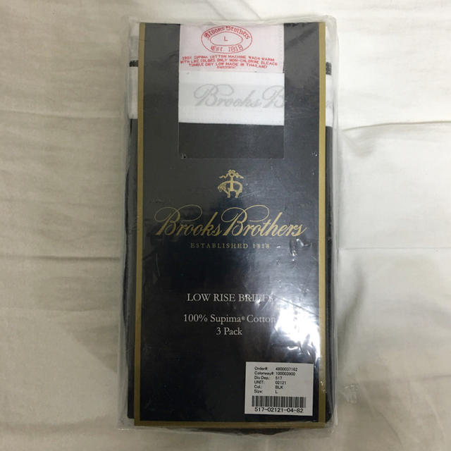 Brooks Brothers(ブルックスブラザース)の新品！3枚組 Brooks Brothers ブリーフ 黒 L メンズのアンダーウェア(その他)の商品写真