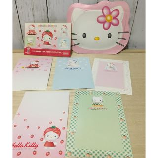 ハローキティ(ハローキティ)のキティ 郵便局発売 絵葉書 ５枚セット＆シール(使用済み切手/官製はがき)