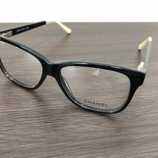 シャネル(CHANEL)のCHANEL シャネル　メガネフレーム　3230　黒×白(サングラス/メガネ)