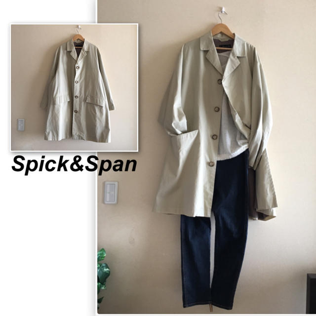 Spick & Span(スピックアンドスパン)のスピックアンドスパン ✨ライトベージュのビックシルエットコート レディースのジャケット/アウター(チェスターコート)の商品写真