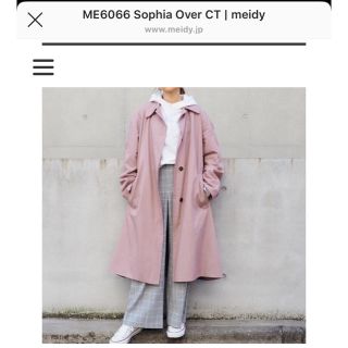 ユニクロ(UNIQLO)のmeidy pink トレンチコート 試着のみ 値下げ(トレンチコート)