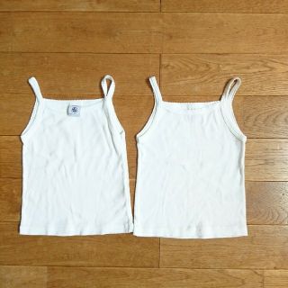 プチバトー(PETIT BATEAU)のプチバトー キャミソール2枚 2ans/86㎝(タンクトップ/キャミソール)