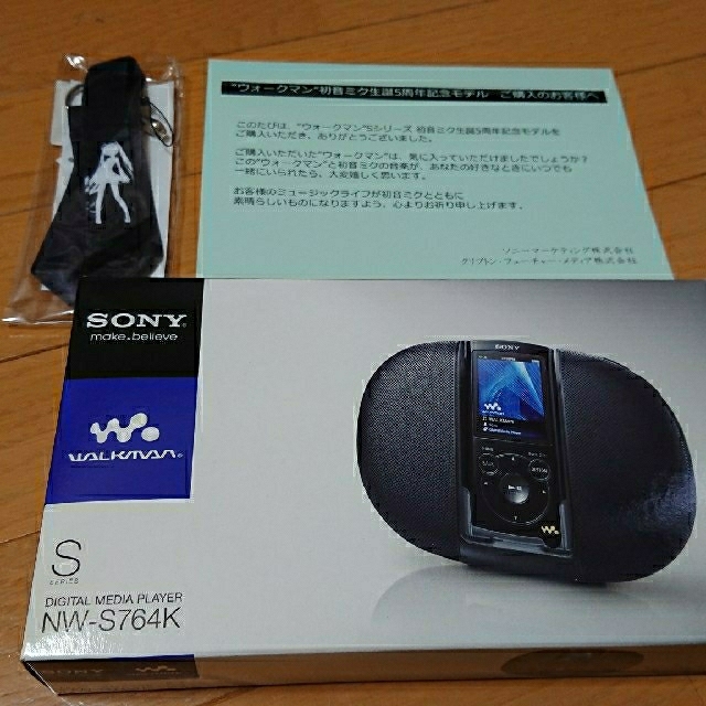 【新品】SONY 初音ミク ウォークマン NW-S764K ブルー スピーカー付