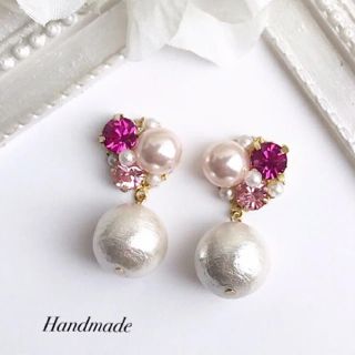 コットンパールビジューピアス(ピアス)