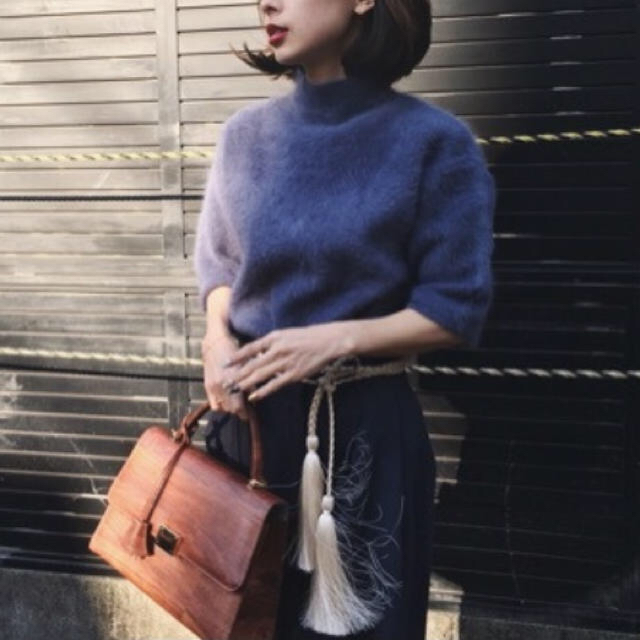 Ameri VINTAGE(アメリヴィンテージ)のHALF SLEEVE ANGOLA KNIT レディースのトップス(ニット/セーター)の商品写真