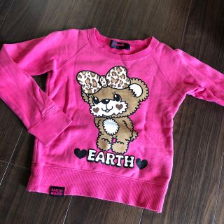 アースマジック(EARTHMAGIC)のEARTH MAGIC ピンク トレーナー 120(Tシャツ/カットソー)