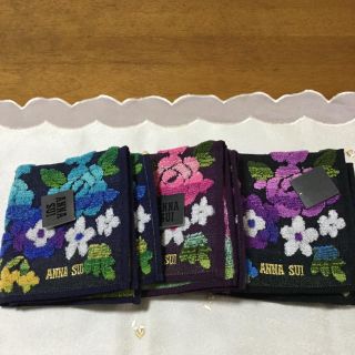 アナスイ(ANNA SUI)のANNA SUI 花柄タオルハンカチ３枚セット(ハンカチ)