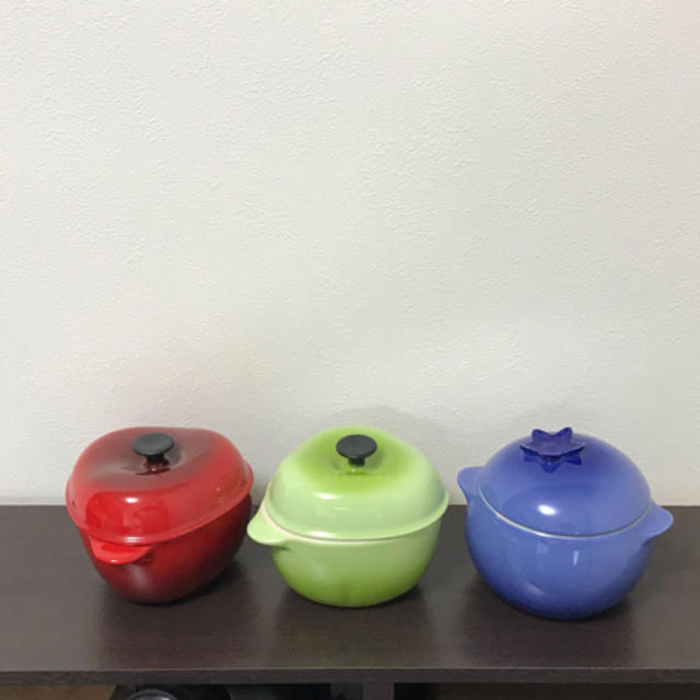 LE CREUSET - 新品•未使用 ルクルーゼ アップル赤緑 希少