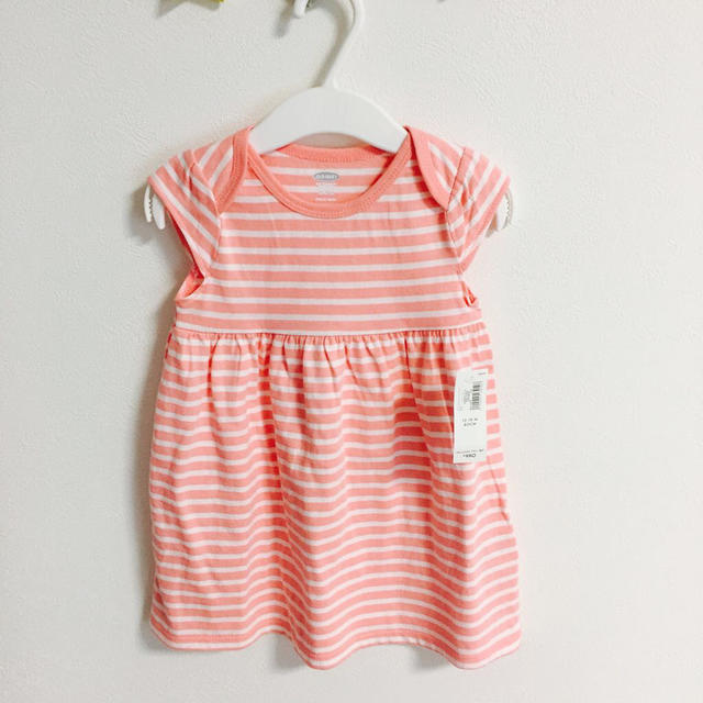 Old Navy(オールドネイビー)の新品♡ボーダーワンピース キッズ/ベビー/マタニティのキッズ服女の子用(90cm~)(その他)の商品写真