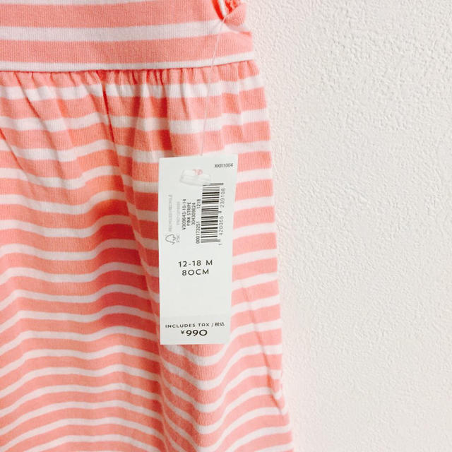 Old Navy(オールドネイビー)の新品♡ボーダーワンピース キッズ/ベビー/マタニティのキッズ服女の子用(90cm~)(その他)の商品写真