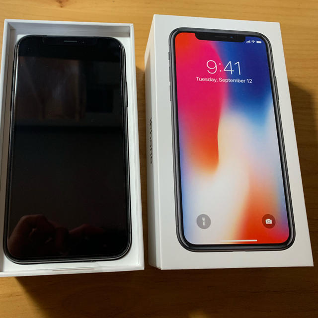 iPhoneX 256GB スペースグレー SIMロック解除済み