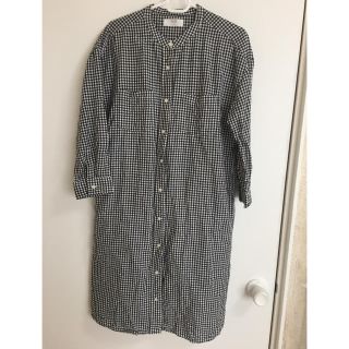 ユニクロ(UNIQLO)のユニクロ ブラックチェックロングシャツ(シャツ/ブラウス(長袖/七分))