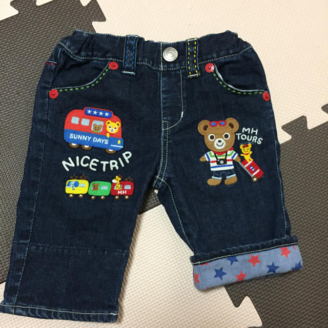 新品♡ミキハウス MH SURF 7分丈デニムパンツ