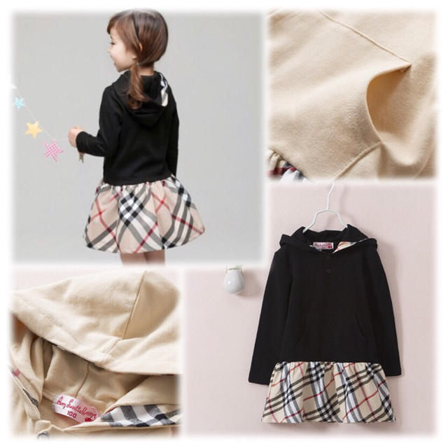 120cm パーカーワンピース ☆SALE中☆ キッズ/ベビー/マタニティのキッズ服女の子用(90cm~)(ワンピース)の商品写真