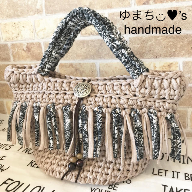 ズパゲッティ◡̈♥︎マルシェバッグNo.60ハンドメイド - バッグ