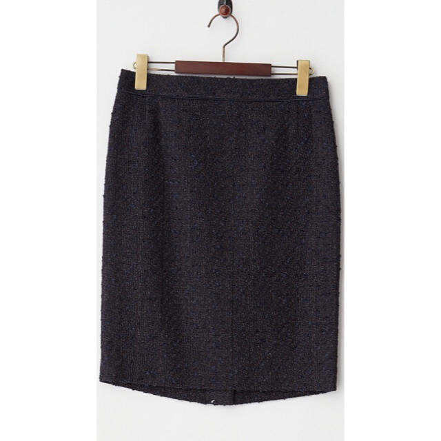 UNTITLED(アンタイトル)のUNTITLED ネイビー ツイードスカート【未使用】 レディースのスカート(ひざ丈スカート)の商品写真