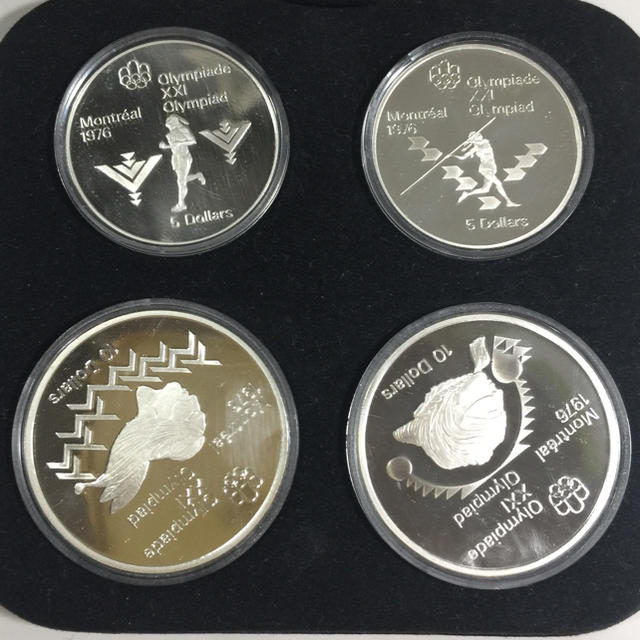 本物の 1976年カナダモントリオールオリンピック記念銀貨プルーフセット その他