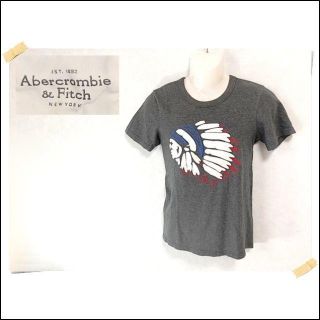 アバクロンビーアンドフィッチ(Abercrombie&Fitch)の【Abercrombie&Fitch】 美品 アバクロ 半袖デザインTシャツ S(Tシャツ/カットソー(半袖/袖なし))