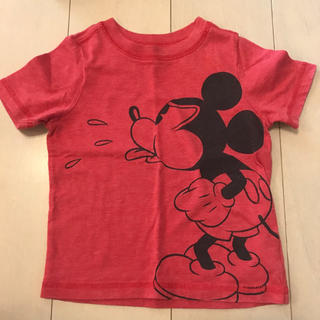 ディズニー(Disney)のディズニー ミッキー  キッズ 子供服 Tシャツ 赤 2歳 100cm  (Tシャツ/カットソー)