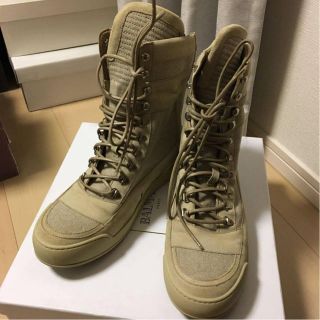 バルマン(BALMAIN)のバルマン42ハイカットスニーカーカーキーベージュ美品サファリBALMAIN(スニーカー)