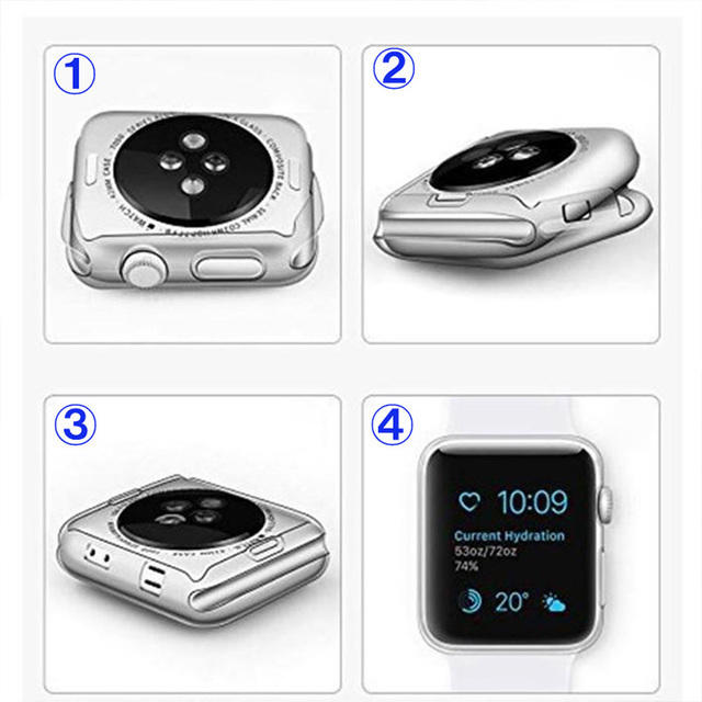 アップルウォッチ Apple Watch 42mm クリア ケース カバー スマホ/家電/カメラのスマホアクセサリー(モバイルケース/カバー)の商品写真