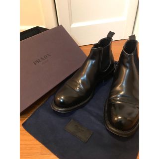 プラダ(PRADA)のPRADA プラダ サイドゴア メンズシューズ 黒 27センチ程度(ドレス/ビジネス)