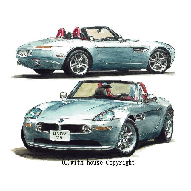 GC-1054 BMW Z8限定版画 直筆サイン額装●作家平右ヱ門 1