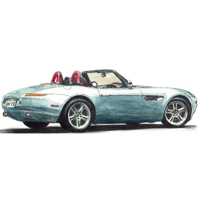 GC-1054 BMW Z8限定版画 直筆サイン額装●作家平右ヱ門 2