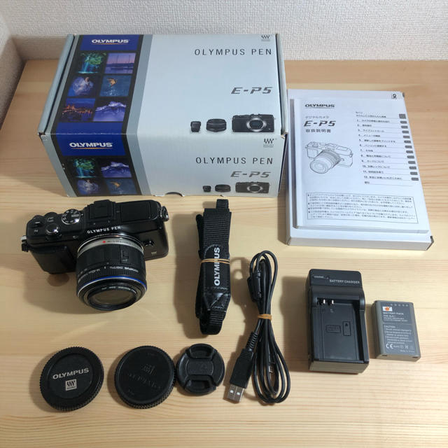 OLYMPUS(オリンパス)のOLYMPUS PEN E-P5 レンズセット スマホ/家電/カメラのカメラ(ミラーレス一眼)の商品写真