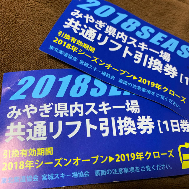 リフト券2枚セット 宮城 みやぎ スキー場