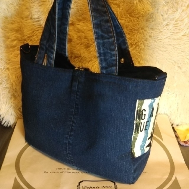 デニム★リメイク★2wayバック ハンドメイドのファッション小物(バッグ)の商品写真