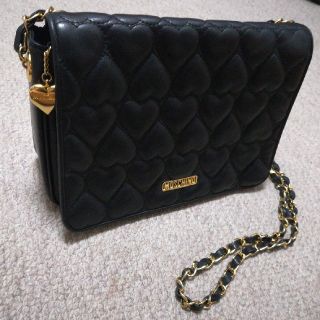 モスキーノ(MOSCHINO)の【美品】モスキーノ ハート キルティング チェーン ショルダー バッグ(ショルダーバッグ)