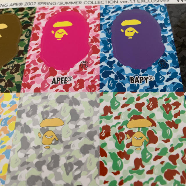 A BATHING APE(アベイシングエイプ)のA BATHING APE ステッカー ハンドメイドの文具/ステーショナリー(しおり/ステッカー)の商品写真