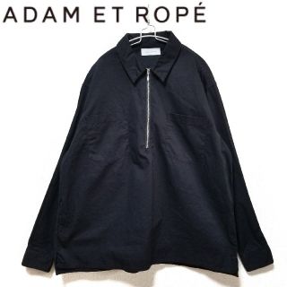 アダムエロぺ(Adam et Rope')のAdam et Rope ハーフジップ シャツブルゾン 黒(ブルゾン)